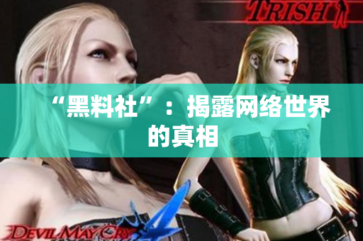 “黑料社”：揭露网络世界的真相
