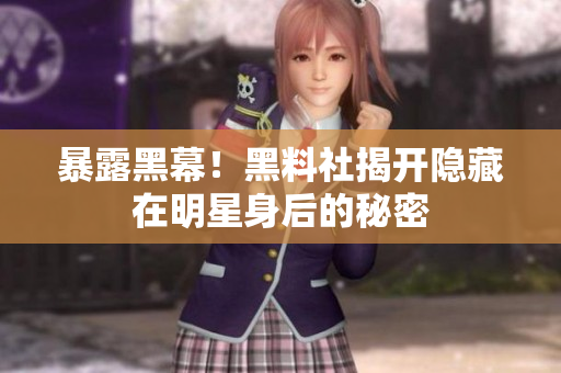 暴露黑幕！黑料社揭开隐藏在明星身后的秘密