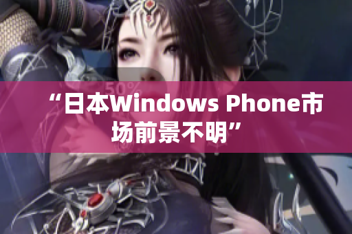 “日本Windows Phone市场前景不明”
