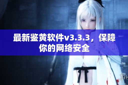 最新鉴黄软件v3.3.3，保障你的网络安全
