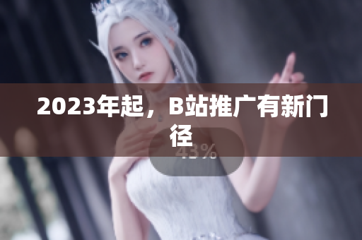 2023年起，B站推广有新门径