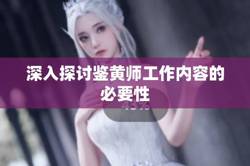深入探讨鉴黄师工作内容的必要性