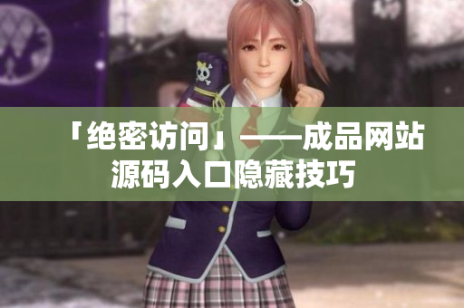 「绝密访问」——成品网站源码入口隐藏技巧
