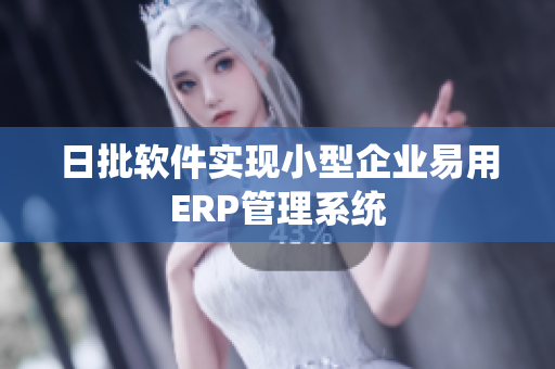 日批软件实现小型企业易用ERP管理系统