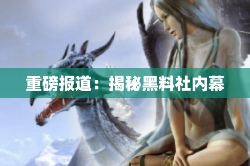 重磅报道：揭秘黑料社内幕