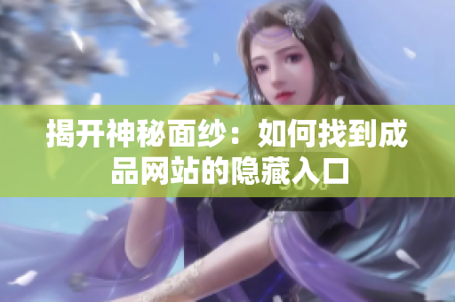 揭开神秘面纱：如何找到成品网站的隐藏入口