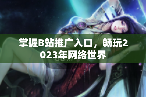 掌握B站推广入口，畅玩2023年网络世界