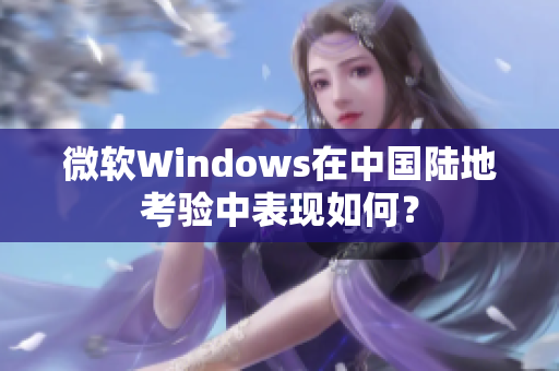 微软Windows在中国陆地考验中表现如何？