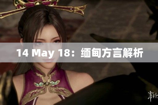 14 May 18：缅甸方言解析
