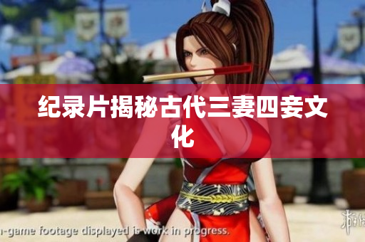 纪录片揭秘古代三妻四妾文化