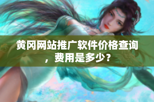 黄冈网站推广软件价格查询，费用是多少？