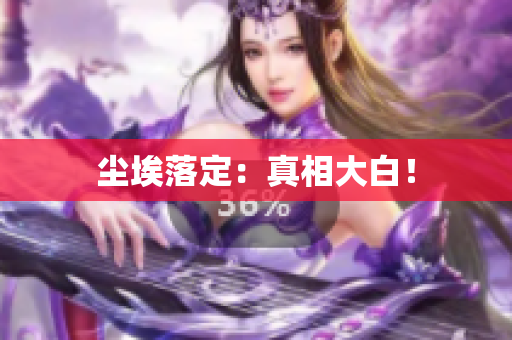 尘埃落定：真相大白！