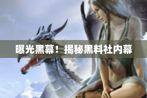 曝光黑幕！揭秘黑料社内幕