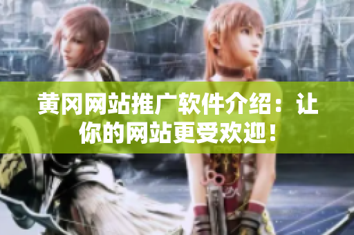 黄冈网站推广软件介绍：让你的网站更受欢迎！