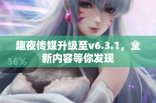 趣夜传媒升级至v6.3.1，全新内容等你发现