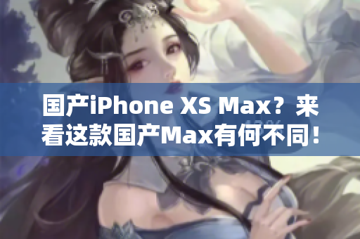 国产iPhone XS Max？来看这款国产Max有何不同！