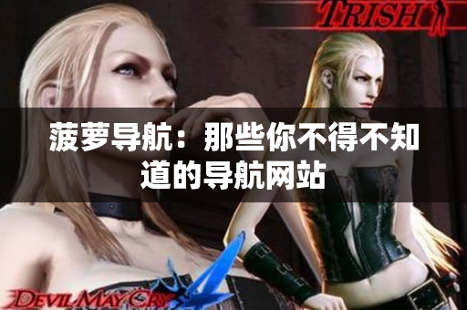 菠萝导航：那些你不得不知道的导航网站
