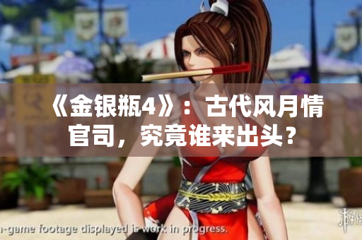 《金银瓶4》：古代风月情官司，究竟谁来出头？