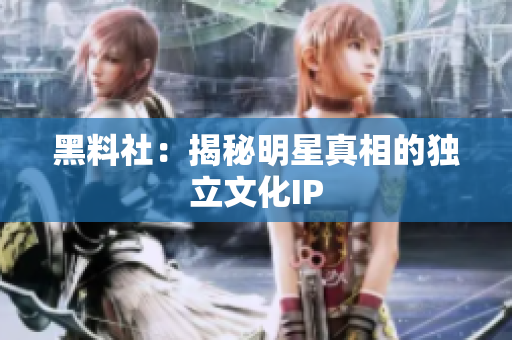 黑料社：揭秘明星真相的独立文化IP