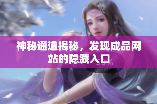神秘通道揭秘，发现成品网站的隐藏入口