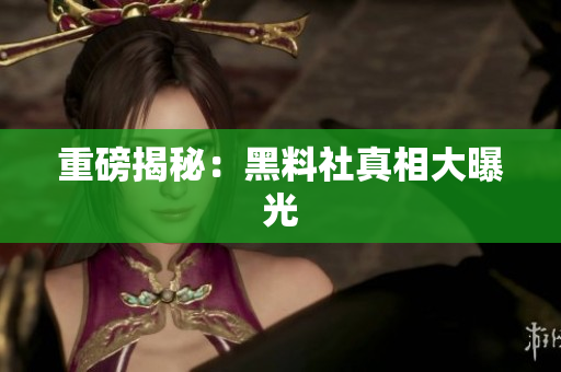 重磅揭秘：黑料社真相大曝光