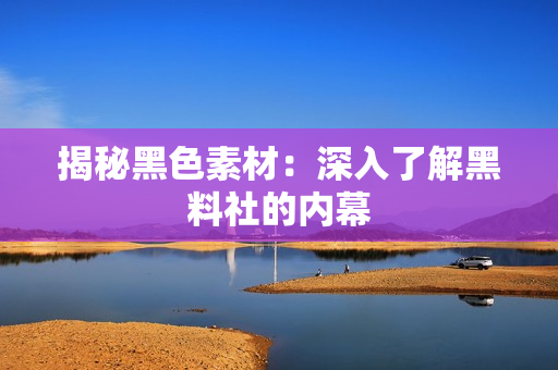 揭秘黑色素材：深入了解黑料社的内幕