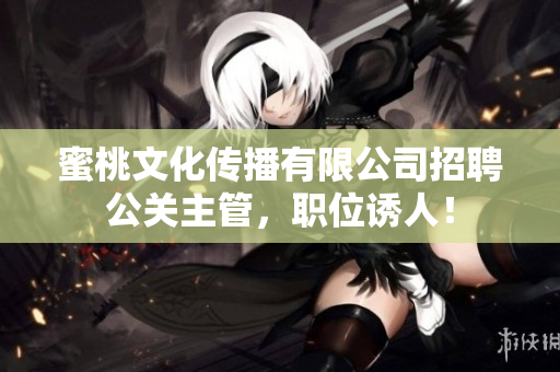 蜜桃文化传播有限公司招聘公关主管，职位诱人！
