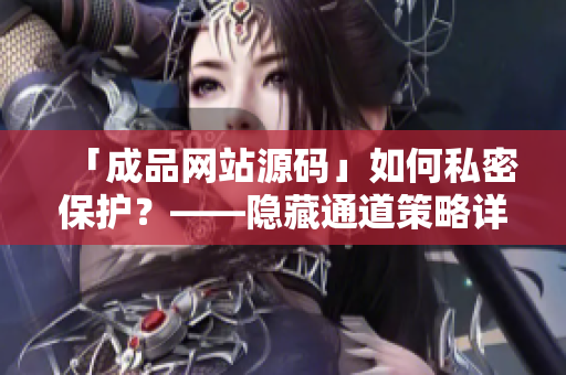 「成品网站源码」如何私密保护？——隐藏通道策略详解