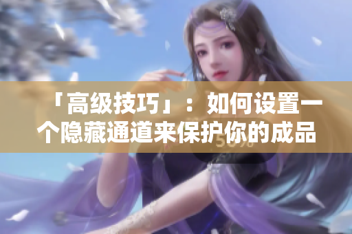 「高级技巧」：如何设置一个隐藏通道来保护你的成品网站？