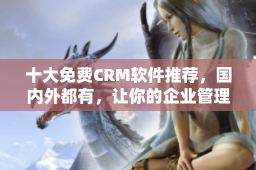 十大免费CRM软件推荐，国内外都有，让你的企业管理更高效