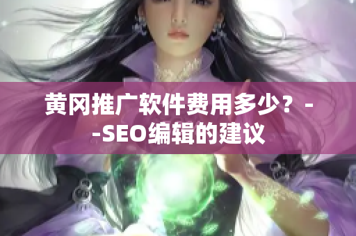 黄冈推广软件费用多少？--SEO编辑的建议
