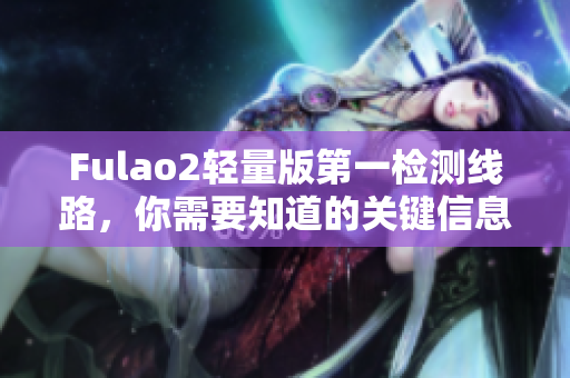 Fulao2轻量版第一检测线路，你需要知道的关键信息