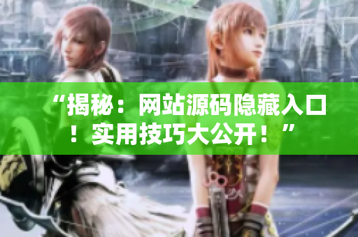 “揭秘：网站源码隐藏入口！实用技巧大公开！”