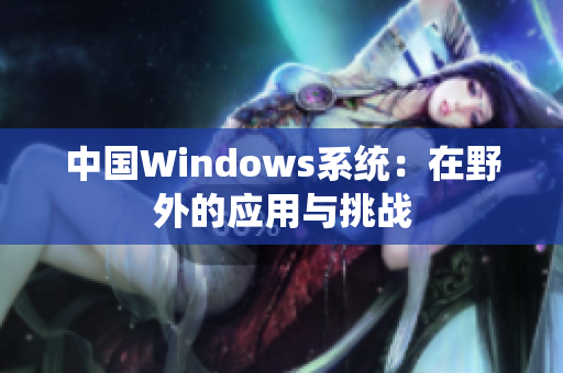 中国Windows系统：在野外的应用与挑战
