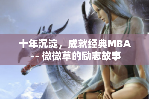 十年沉淀，成就经典MBA -- 微微草的励志故事
