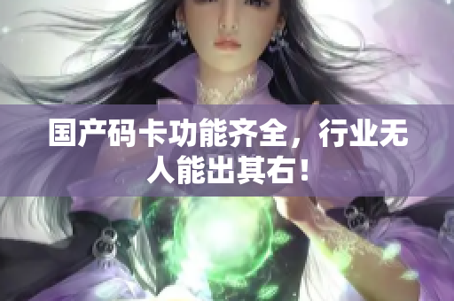 国产码卡功能齐全，行业无人能出其右！