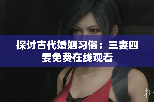 探讨古代婚姻习俗：三妻四妾免费在线观看