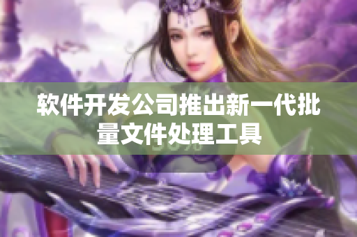 软件开发公司推出新一代批量文件处理工具