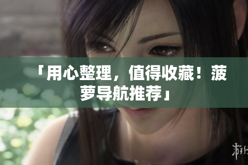 「用心整理，值得收藏！菠萝导航推荐」