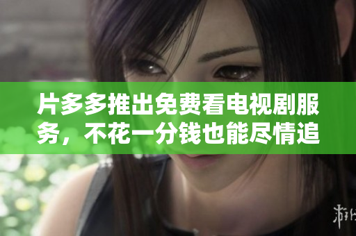 片多多推出免费看电视剧服务，不花一分钱也能尽情追剧