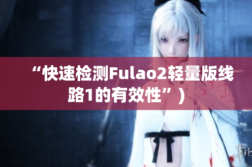 “快速检测Fulao2轻量版线路1的有效性”)
