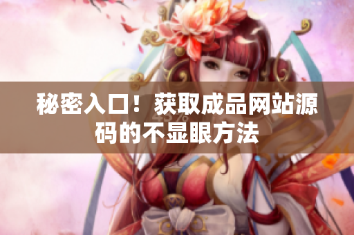 秘密入口！获取成品网站源码的不显眼方法
