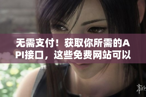 无需支付！获取你所需的API接口，这些免费网站可以帮助你。