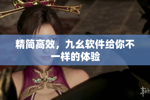 精简高效，九幺软件给你不一样的体验